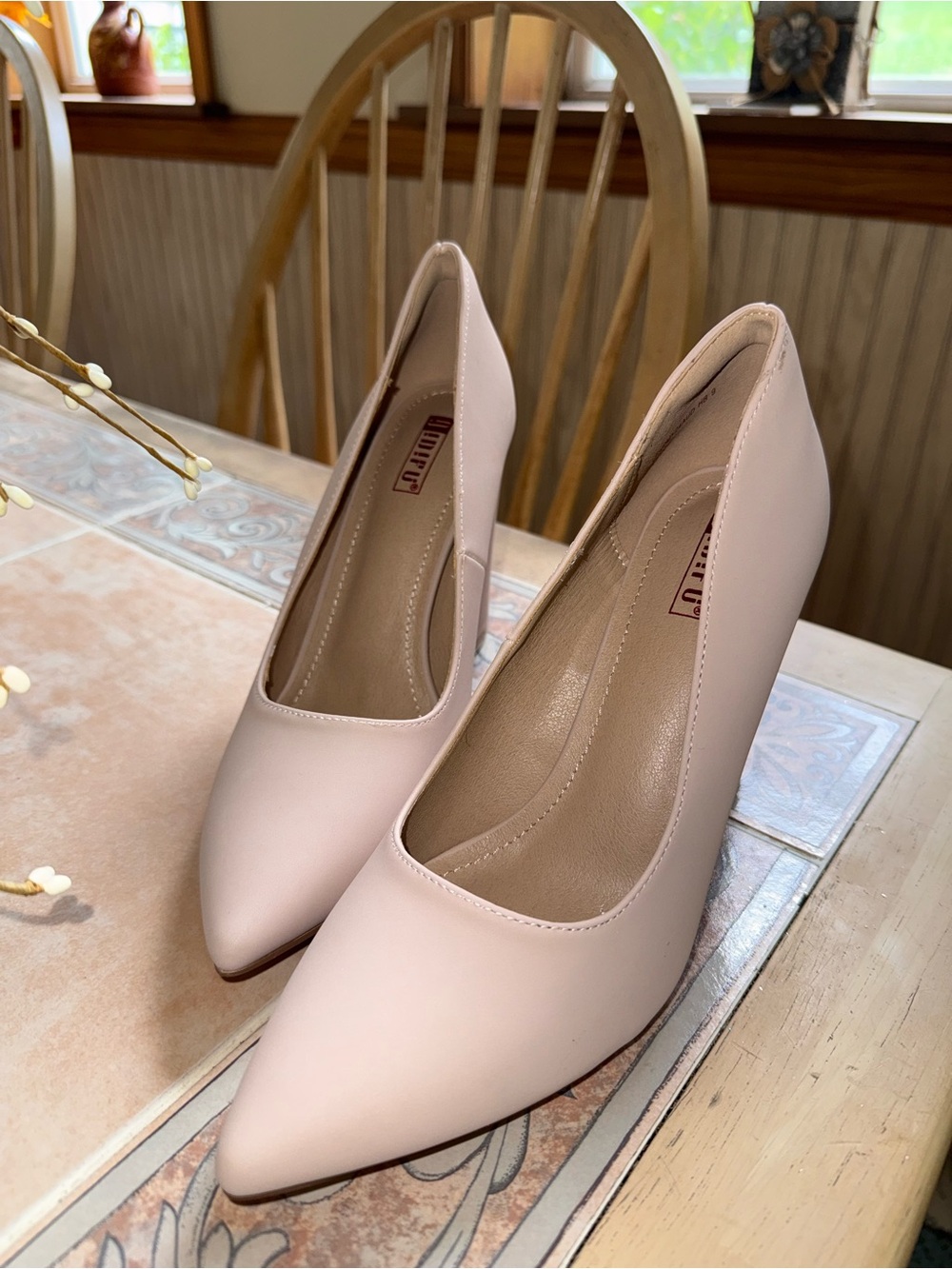 Pointed Toe Pumps in nude - Boutique Brand-NWOT